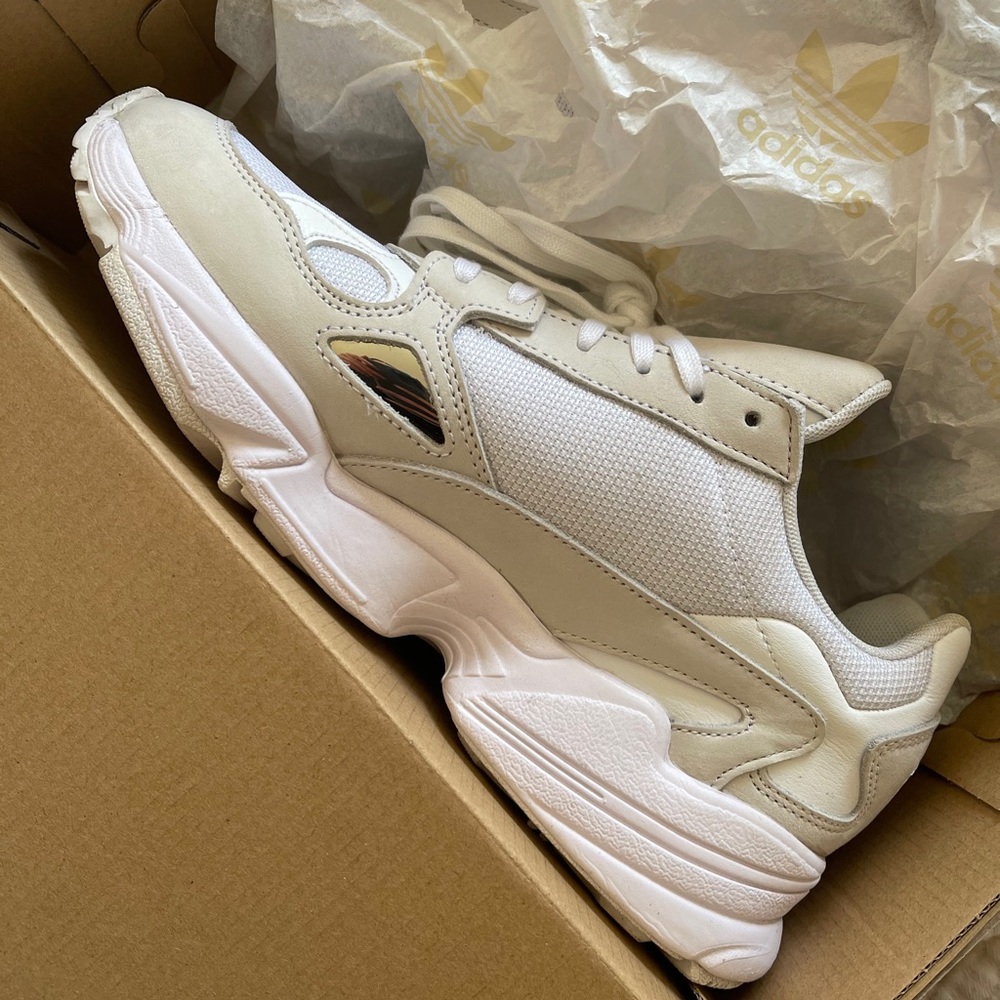 White/Cream Adidas Falcon Sneaker
